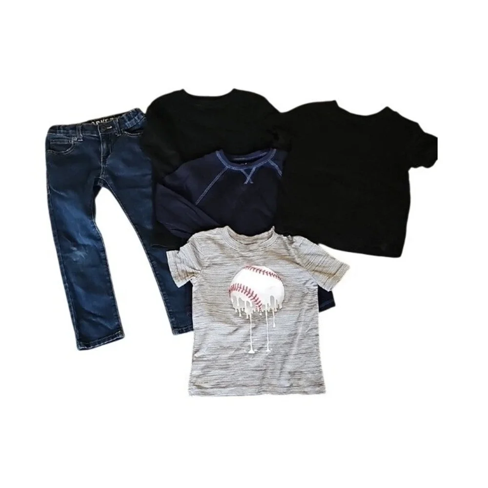 Boys Lot 5 Items Gymboree Crazy 8 Jumping Beans Thermals Jeans Size 4-6